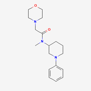 molecular formula C18H27N3O2 B7156059 N-methyl-2-morpholin-4-yl-N-(1-phenylpiperidin-3-yl)acetamide 