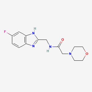 molecular formula C14H17FN4O2 B7156080 N-[(6-fluoro-1H-benzimidazol-2-yl)methyl]-2-morpholin-4-ylacetamide 