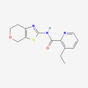 molecular formula C14H15N3O2S B7156481 N-(6,7-dihydro-4H-pyrano[4,3-d][1,3]thiazol-2-yl)-3-ethylpyridine-2-carboxamide 