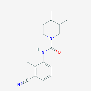 molecular formula C16H21N3O B7156502 N-(3-cyano-2-methylphenyl)-3,4-dimethylpiperidine-1-carboxamide 