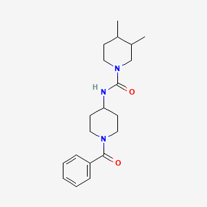 molecular formula C20H29N3O2 B7156606 N-(1-benzoylpiperidin-4-yl)-3,4-dimethylpiperidine-1-carboxamide 