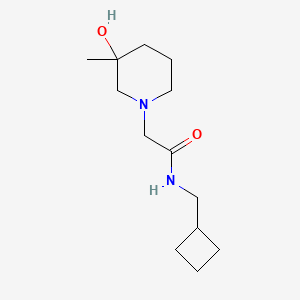 molecular formula C13H24N2O2 B7156667 N-(cyclobutylmethyl)-2-(3-hydroxy-3-methylpiperidin-1-yl)acetamide 