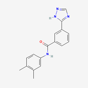 molecular formula C17H16N4O B7156790 N-(3,4-dimethylphenyl)-3-(1H-1,2,4-triazol-5-yl)benzamide 