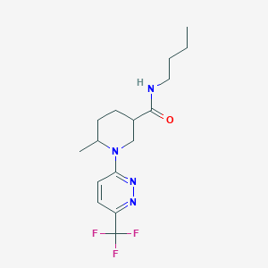 molecular formula C16H23F3N4O B7156851 N-butyl-6-methyl-1-[6-(trifluoromethyl)pyridazin-3-yl]piperidine-3-carboxamide 