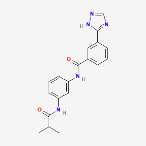 molecular formula C19H19N5O2 B7156880 N-[3-(2-methylpropanoylamino)phenyl]-3-(1H-1,2,4-triazol-5-yl)benzamide 