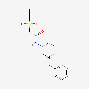 molecular formula C18H28N2O3S B7156893 N-(1-benzylpiperidin-3-yl)-2-tert-butylsulfonylacetamide 
