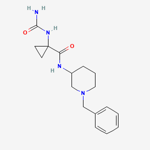 molecular formula C17H24N4O2 B7156895 N-(1-benzylpiperidin-3-yl)-1-(carbamoylamino)cyclopropane-1-carboxamide 