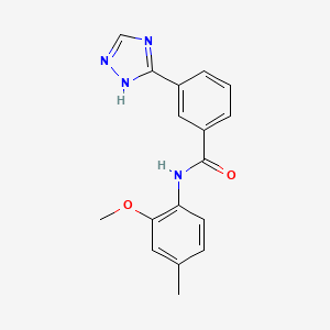 molecular formula C17H16N4O2 B7156967 N-(2-methoxy-4-methylphenyl)-3-(1H-1,2,4-triazol-5-yl)benzamide 