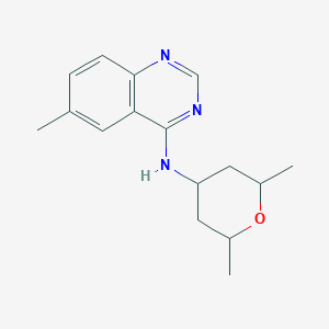 molecular formula C16H21N3O B7156999 N-(2,6-dimethyloxan-4-yl)-6-methylquinazolin-4-amine 