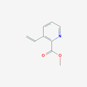molecular formula C9H9NO2 B071571 Methyl 3-ethenylpyridine-2-carboxylate CAS No. 174681-86-8