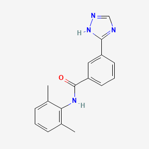 molecular formula C17H16N4O B7157102 N-(2,6-dimethylphenyl)-3-(1H-1,2,4-triazol-5-yl)benzamide 