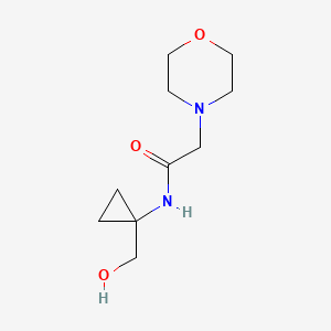 molecular formula C10H18N2O3 B7157173 N-[1-(hydroxymethyl)cyclopropyl]-2-morpholin-4-ylacetamide 