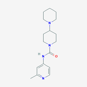 molecular formula C17H26N4O B7157244 N-(2-methylpyridin-4-yl)-4-piperidin-1-ylpiperidine-1-carboxamide 