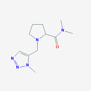 molecular formula C11H19N5O B7157422 N,N-dimethyl-1-[(3-methyltriazol-4-yl)methyl]pyrrolidine-2-carboxamide 