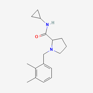 molecular formula C17H24N2O B7157656 N-cyclopropyl-1-[(2,3-dimethylphenyl)methyl]pyrrolidine-2-carboxamide 