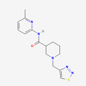 molecular formula C15H19N5OS B7157704 N-(6-methylpyridin-2-yl)-1-(thiadiazol-4-ylmethyl)piperidine-3-carboxamide 