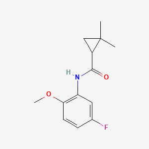 molecular formula C13H16FNO2 B7157721 N-(5-fluoro-2-methoxyphenyl)-2,2-dimethylcyclopropane-1-carboxamide 