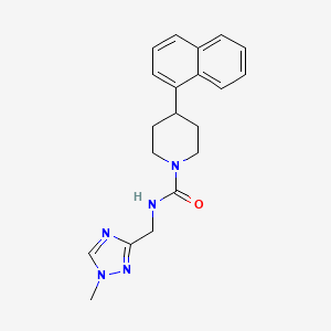molecular formula C20H23N5O B7157732 N-[(1-methyl-1,2,4-triazol-3-yl)methyl]-4-naphthalen-1-ylpiperidine-1-carboxamide 