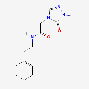 molecular formula C13H20N4O2 B7157863 N-[2-(cyclohexen-1-yl)ethyl]-2-(1-methyl-5-oxo-1,2,4-triazol-4-yl)acetamide 