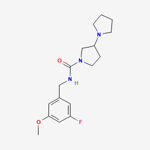 molecular formula C17H24FN3O2 B7158422 N-[(3-fluoro-5-methoxyphenyl)methyl]-3-pyrrolidin-1-ylpyrrolidine-1-carboxamide 