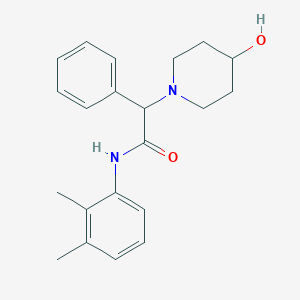 molecular formula C21H26N2O2 B7158453 N-(2,3-dimethylphenyl)-2-(4-hydroxypiperidin-1-yl)-2-phenylacetamide 