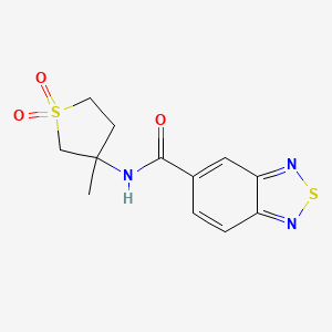 molecular formula C12H13N3O3S2 B7158481 N-(3-methyl-1,1-dioxothiolan-3-yl)-2,1,3-benzothiadiazole-5-carboxamide 