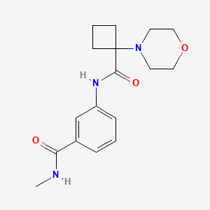 molecular formula C17H23N3O3 B7158556 N-methyl-3-[(1-morpholin-4-ylcyclobutanecarbonyl)amino]benzamide 