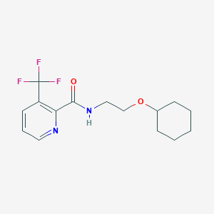 molecular formula C15H19F3N2O2 B7158733 N-(2-cyclohexyloxyethyl)-3-(trifluoromethyl)pyridine-2-carboxamide 