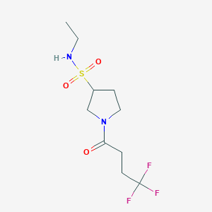 molecular formula C10H17F3N2O3S B7159020 N-ethyl-1-(4,4,4-trifluorobutanoyl)pyrrolidine-3-sulfonamide 