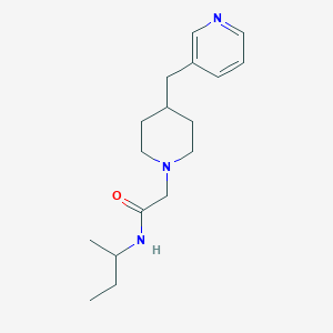 molecular formula C17H27N3O B7159302 N-butan-2-yl-2-[4-(pyridin-3-ylmethyl)piperidin-1-yl]acetamide 