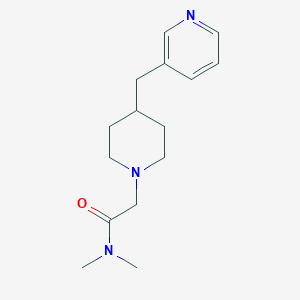 molecular formula C15H23N3O B7159305 N,N-dimethyl-2-[4-(pyridin-3-ylmethyl)piperidin-1-yl]acetamide 