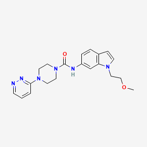 molecular formula C20H24N6O2 B7159344 N-[1-(2-methoxyethyl)indol-6-yl]-4-pyridazin-3-ylpiperazine-1-carboxamide 