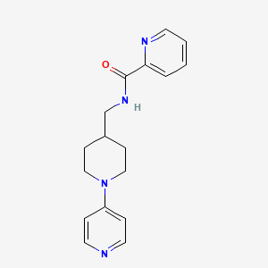 molecular formula C17H20N4O B7159587 N-[(1-pyridin-4-ylpiperidin-4-yl)methyl]pyridine-2-carboxamide 