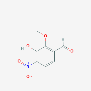 molecular formula C9H9NO5 B071597 2-Ethoxy-3-hydroxy-4-nitrobenzaldehyde CAS No. 182067-54-5