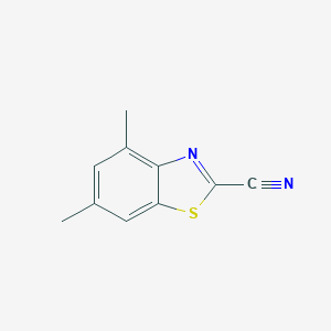 molecular formula C10H8N2S B071598 4,6-Dimethyl-1,3-benzothiazole-2-carbonitrile CAS No. 188672-77-7