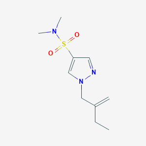 molecular formula C10H17N3O2S B7159938 N,N-dimethyl-1-(2-methylidenebutyl)pyrazole-4-sulfonamide 