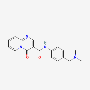 molecular formula C19H20N4O2 B7159944 N-[4-[(dimethylamino)methyl]phenyl]-9-methyl-4-oxopyrido[1,2-a]pyrimidine-3-carboxamide 