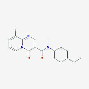 molecular formula C19H25N3O2 B7159982 N-(4-ethylcyclohexyl)-N,9-dimethyl-4-oxopyrido[1,2-a]pyrimidine-3-carboxamide 