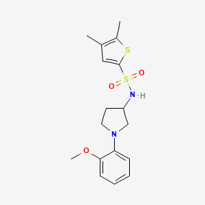 molecular formula C17H22N2O3S2 B7160068 N-[1-(2-methoxyphenyl)pyrrolidin-3-yl]-4,5-dimethylthiophene-2-sulfonamide 