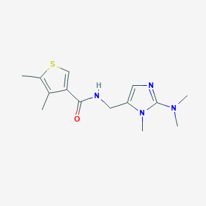 molecular formula C14H20N4OS B7160112 N-[[2-(dimethylamino)-3-methylimidazol-4-yl]methyl]-4,5-dimethylthiophene-3-carboxamide 