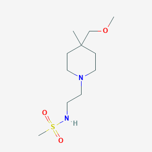 molecular formula C11H24N2O3S B7160170 N-[2-[4-(methoxymethyl)-4-methylpiperidin-1-yl]ethyl]methanesulfonamide 