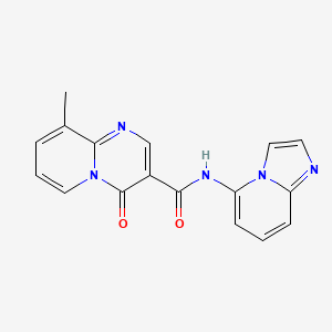 molecular formula C17H13N5O2 B7160233 N-imidazo[1,2-a]pyridin-5-yl-9-methyl-4-oxopyrido[1,2-a]pyrimidine-3-carboxamide 