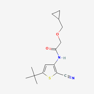 molecular formula C15H20N2O2S B7160251 N-(5-tert-butyl-2-cyanothiophen-3-yl)-2-(cyclopropylmethoxy)acetamide 