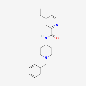 molecular formula C20H25N3O B7160409 N-(1-benzylpiperidin-4-yl)-4-ethylpyridine-2-carboxamide 