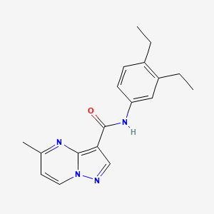 molecular formula C18H20N4O B7160522 N-(3,4-diethylphenyl)-5-methylpyrazolo[1,5-a]pyrimidine-3-carboxamide 