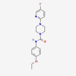 molecular formula C18H21FN4O2 B7160605 N-(4-ethoxyphenyl)-4-(5-fluoropyridin-2-yl)piperazine-1-carboxamide 