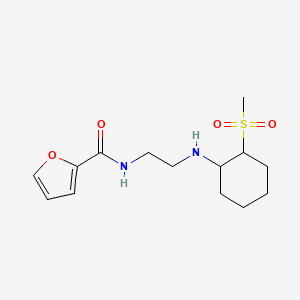 molecular formula C14H22N2O4S B7160724 N-[2-[(2-methylsulfonylcyclohexyl)amino]ethyl]furan-2-carboxamide 