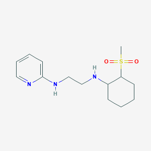 molecular formula C14H23N3O2S B7160795 N-(2-methylsulfonylcyclohexyl)-N'-pyridin-2-ylethane-1,2-diamine 