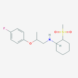 molecular formula C16H24FNO3S B7160799 N-[2-(4-fluorophenoxy)propyl]-2-methylsulfonylcyclohexan-1-amine 