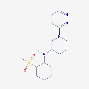 molecular formula C16H26N4O2S B7160818 N-(2-methylsulfonylcyclohexyl)-1-pyridazin-3-ylpiperidin-3-amine 